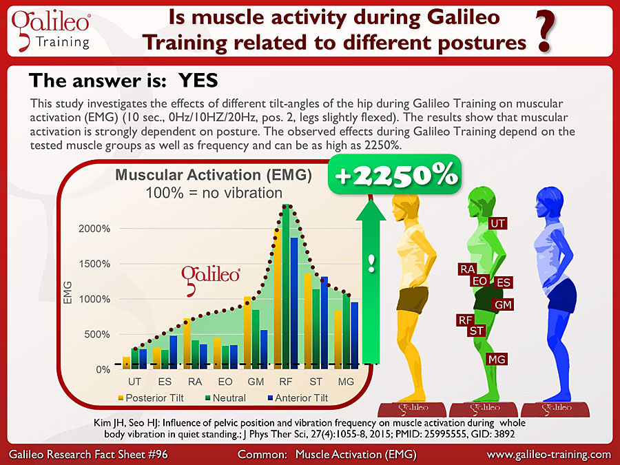 Galileo Research Facts No. 96: Is muscle activity during Galileo Training related to different postures?